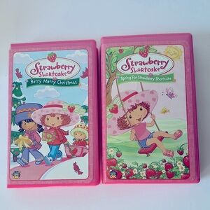 Two Strawberry Shortcake Movies VHS VCR Cassette Tapes 2003 Spring & Christmas